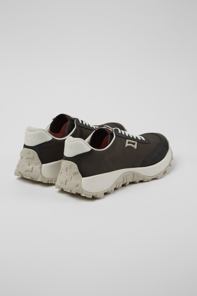 Back view of Drift Trail VIBRAM Multicolor Recycled PET and Nubuck Sneakers for Men.