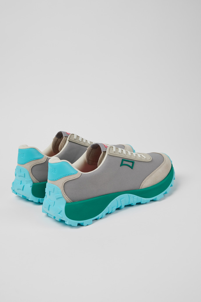 Back view of Drift Trail VIBRAM Multicolor Recycled PET and Nubuck Sneakers for Men.