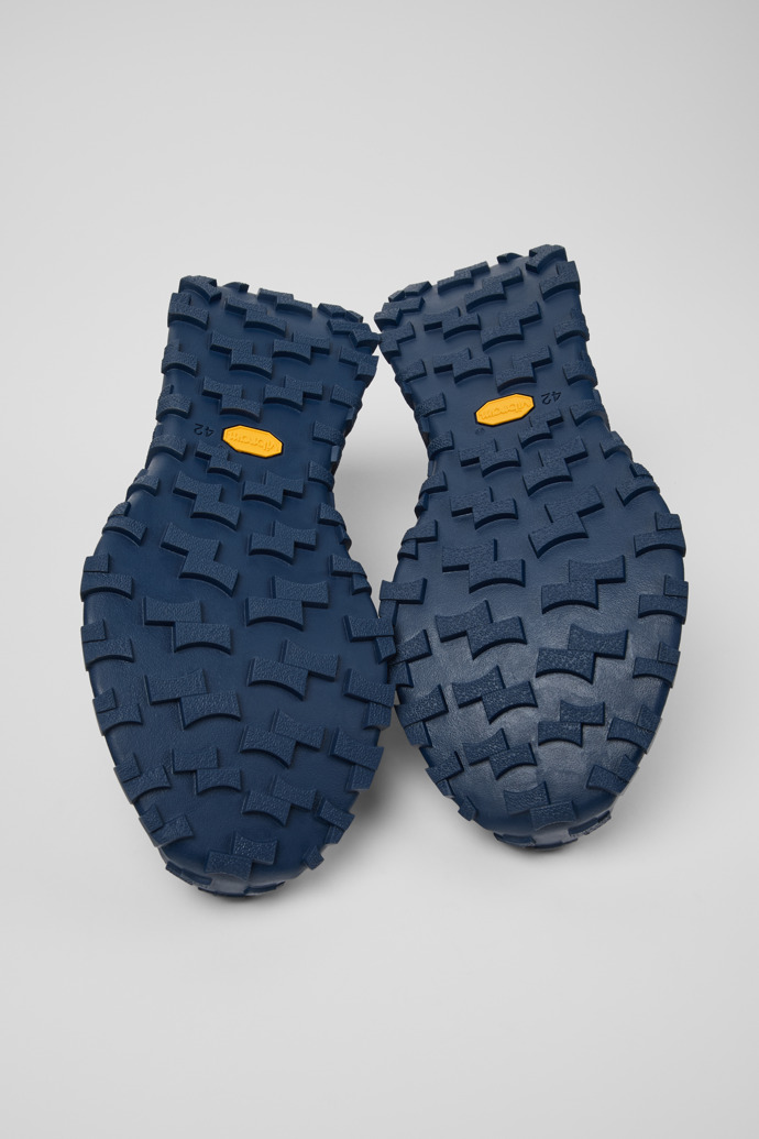 The soles of Drift Trail Blue Textile and Nubuck Sneakers for Men.
