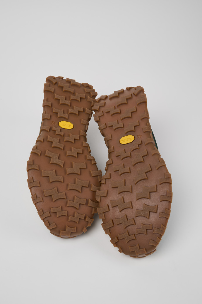 The soles of Drift Trail Green Textile and Nubuck Sneakers for Men.