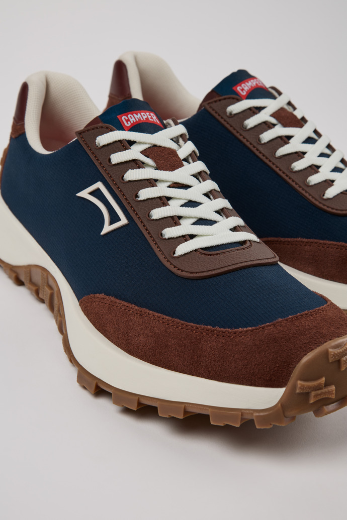 Drift Trail Sneakers de tejido y nobuk azules para hombre.