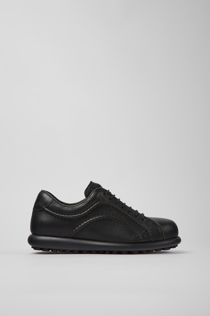 Image of Pelotas Chaussures en cuir tanné végétal noir pour homme