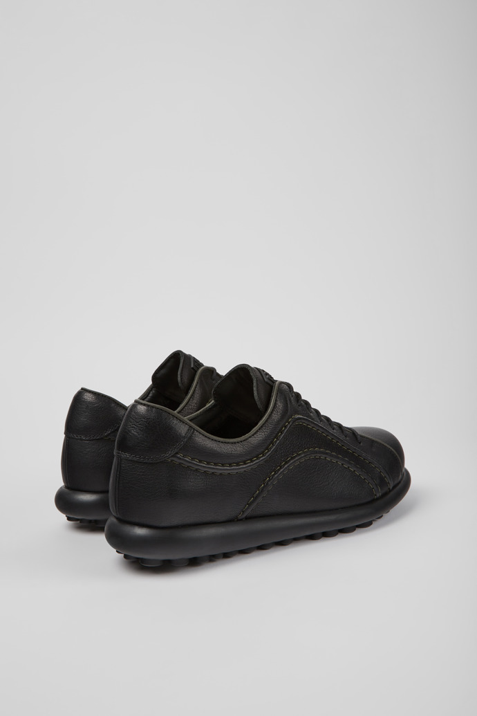 Back view of Pelotas Black vegetable tanned leather  shoes for men