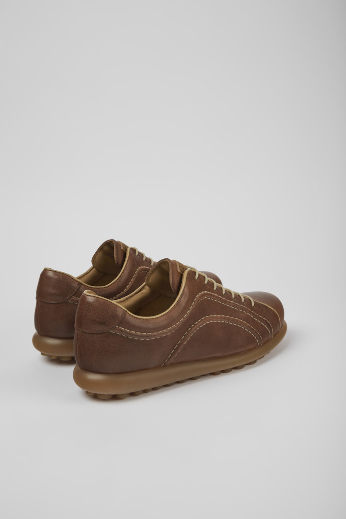Back view of Pelotas Brown vegetable tanned leather  shoes for men