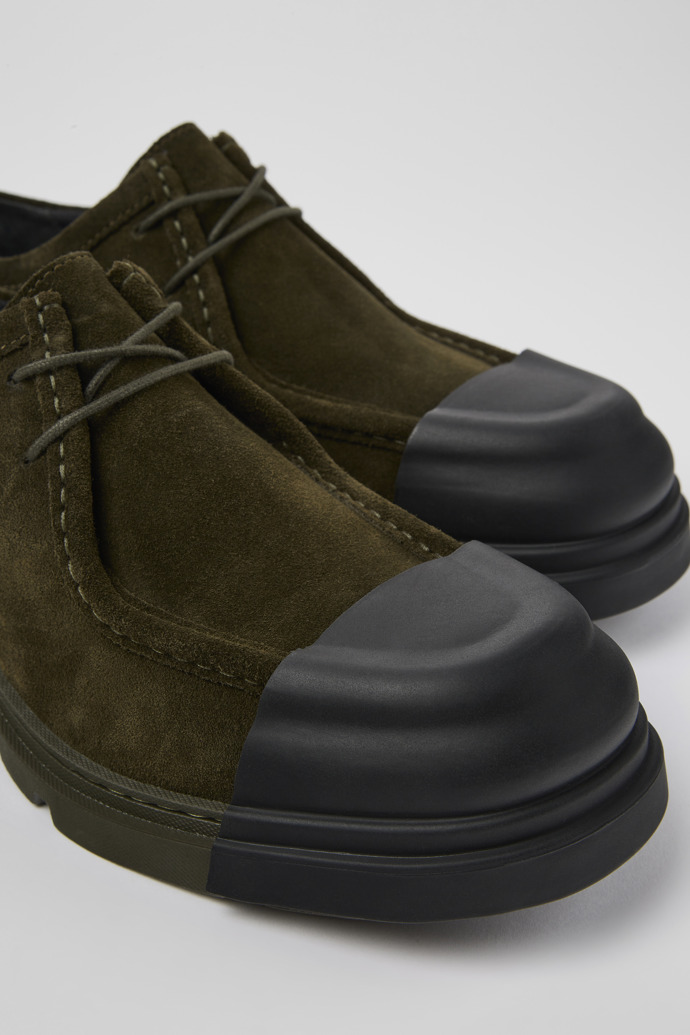 Close-up view of Junction Green Nubuck Wallabee for Men