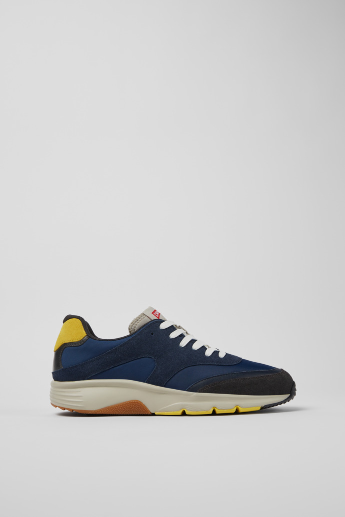 Image of Side view of Drift Multicolored textile and nubuck sneakers for men