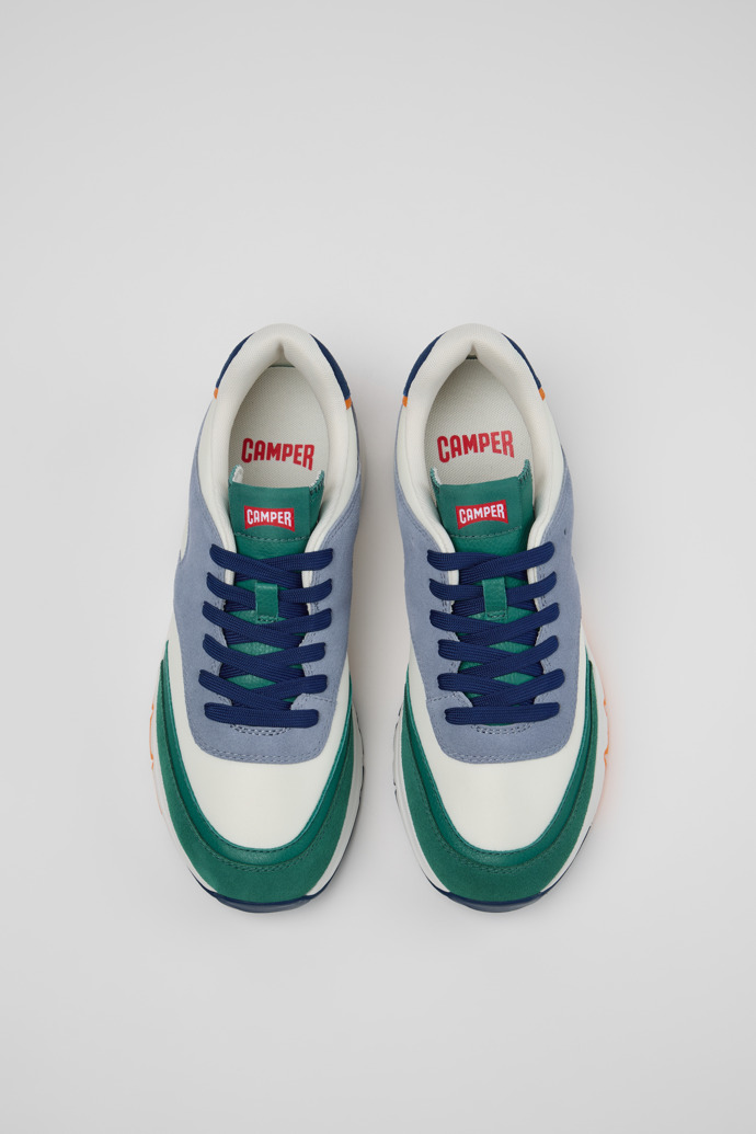 Overhead view of Drift Multicolor Textile and Nubuck Sneakers for Men.