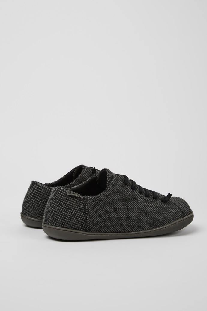 Back view of Peu Gray wool and viscose shoes for men