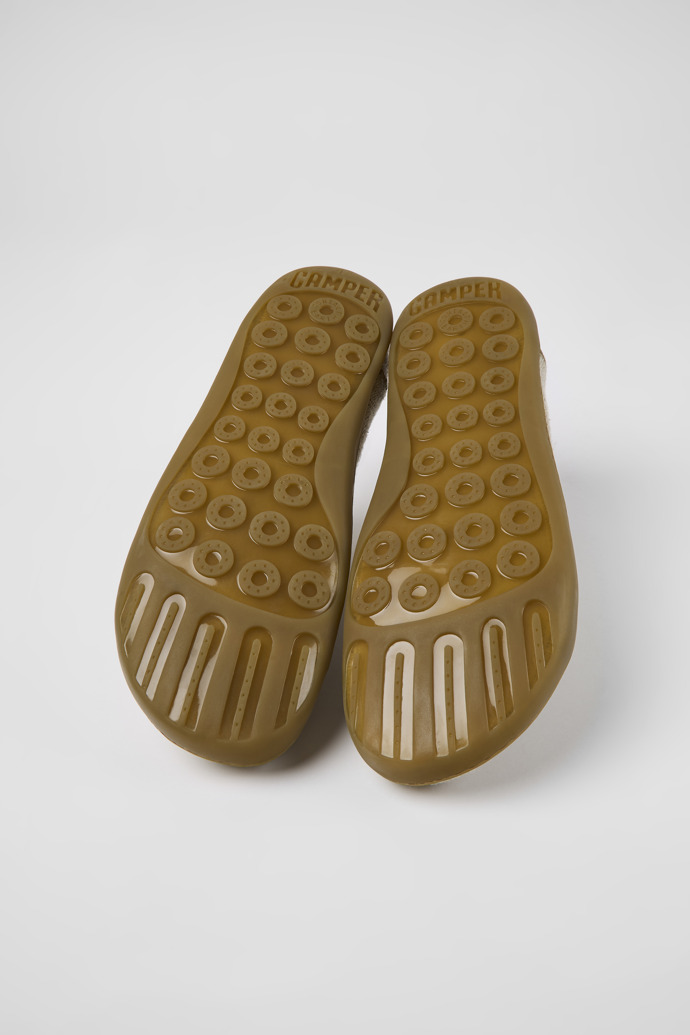 The soles of Peu Beige textile shoes for men