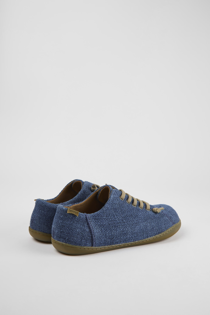 Back view of Peu Blue textile shoes for men