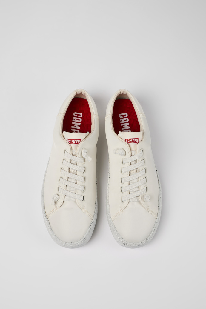 Overhead view of Peu Touring White Textile Sneaker for Men