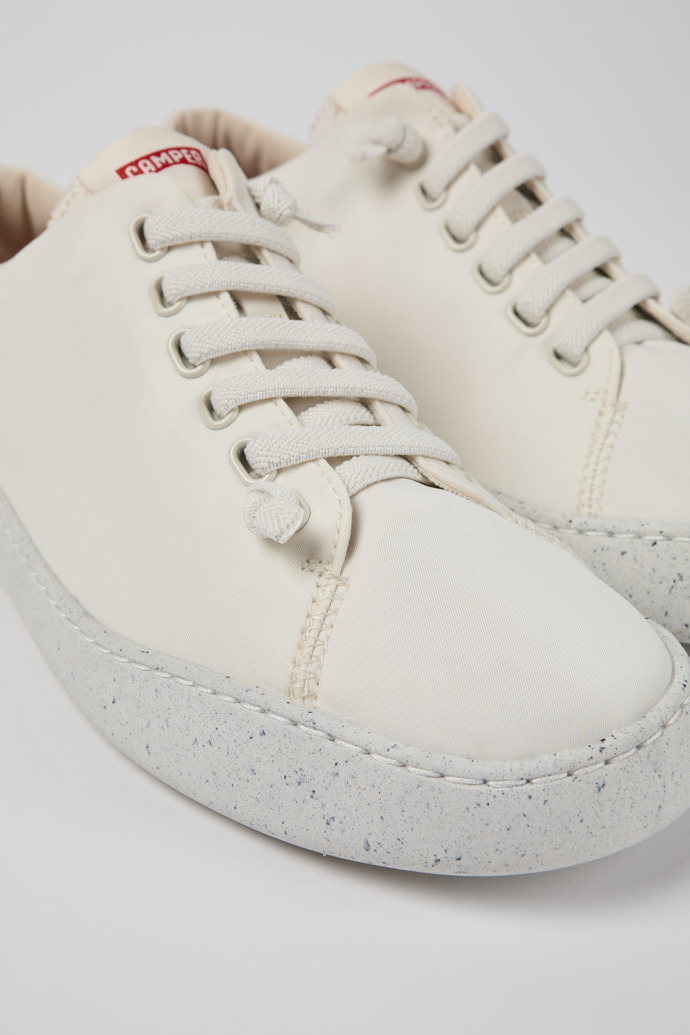 Close-up view of Peu Touring White Textile Sneaker for Men