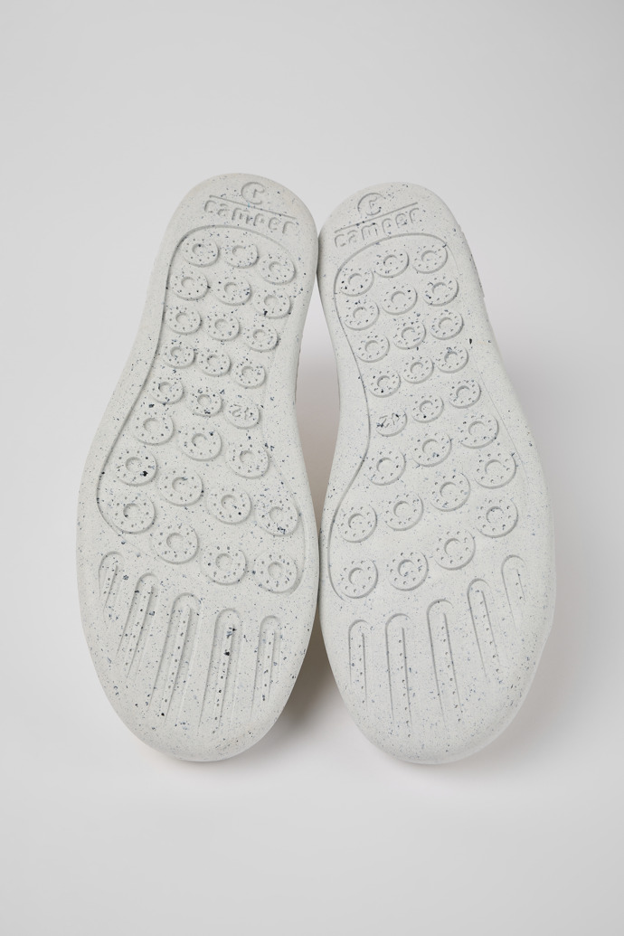 The soles of Peu Touring White Textile Sneaker for Men