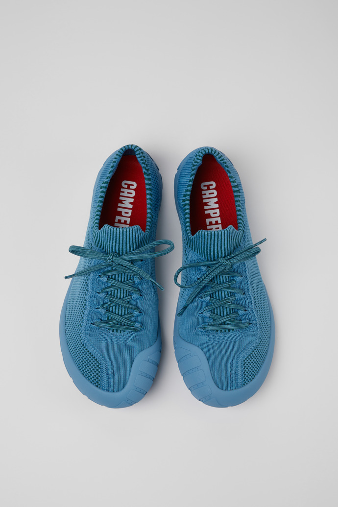 Path Sneakers azules y verdes de tejido para hombre