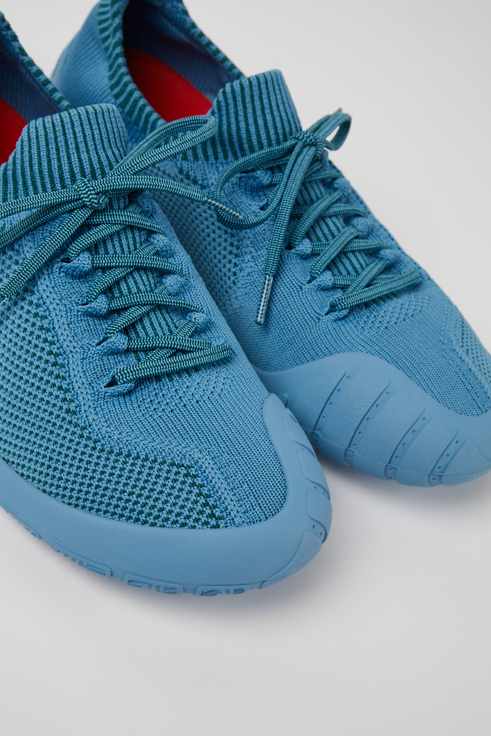 Path Sneakers azules y verdes de tejido para hombre