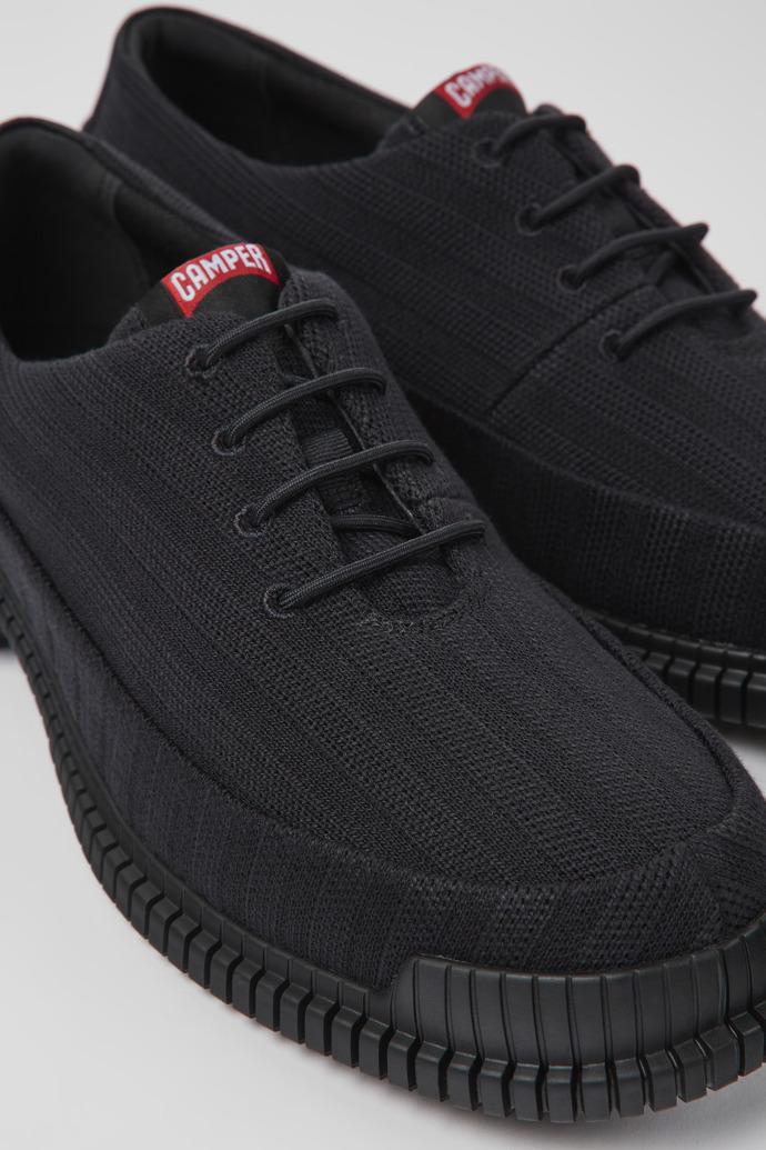 Close-up view of Pix TENCEL® Black TENCEL™ Lyocell shoes for men