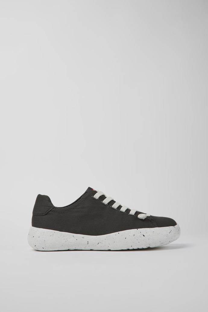 Side view of Peu Stadium Gray textile sneakers for men