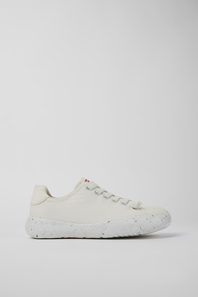 Side view of Peu Stadium White textile sneakers for men