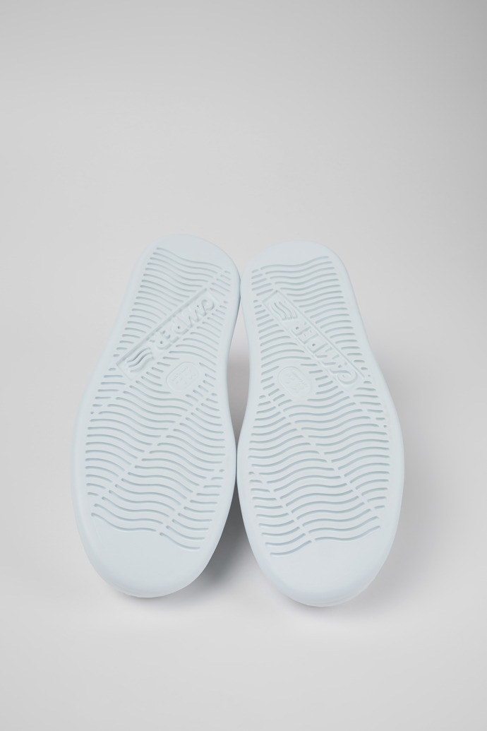 The soles of Runner White Leather Sneaker for Men