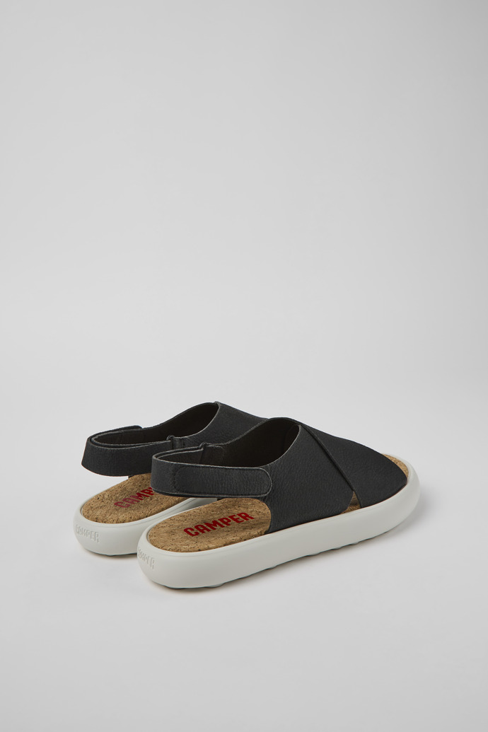 Back view of Pelotas Flota HyphaLite™ Black and white HyphaLite™ sandals for men