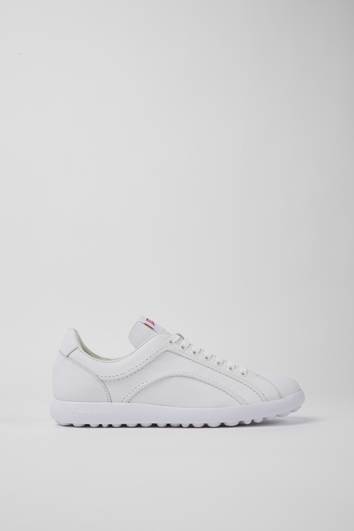 Image of Side view of Pelotas XLite White leather sneakers for men