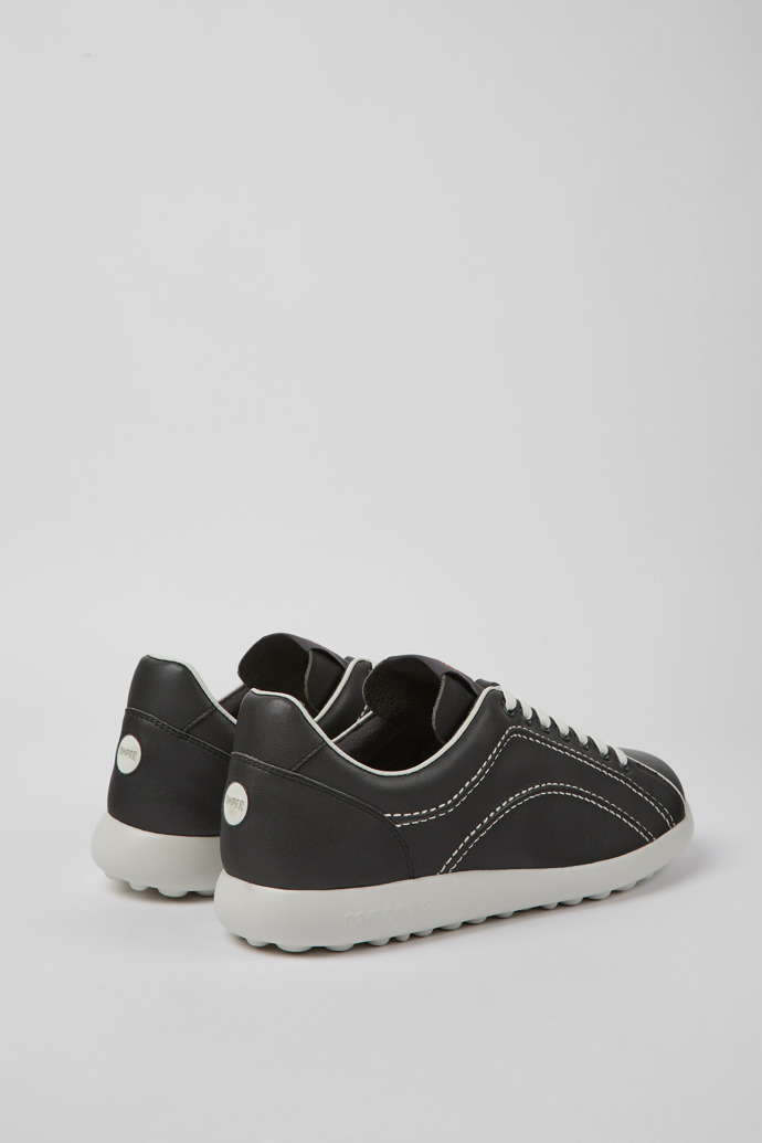 Back view of Pelotas XLite Dark gray leather sneakers for men