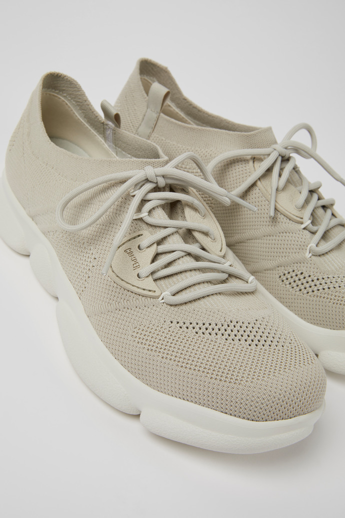 Close-up view of Karst Gray textile sneakers for men