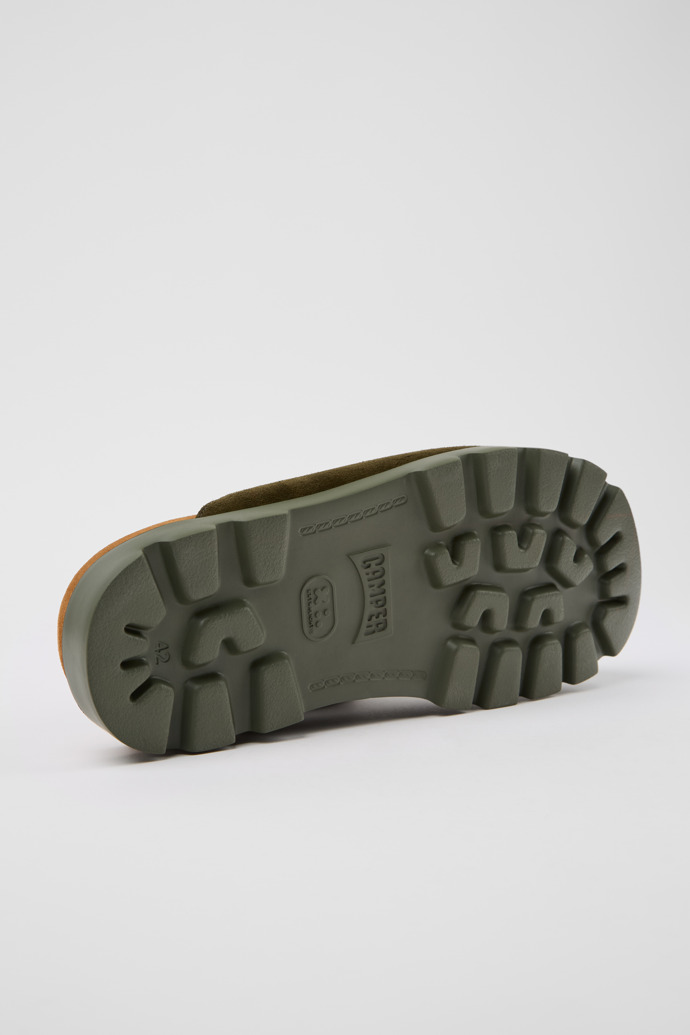 Brutus Sandal Sandalias de nobuk verde para hombre.