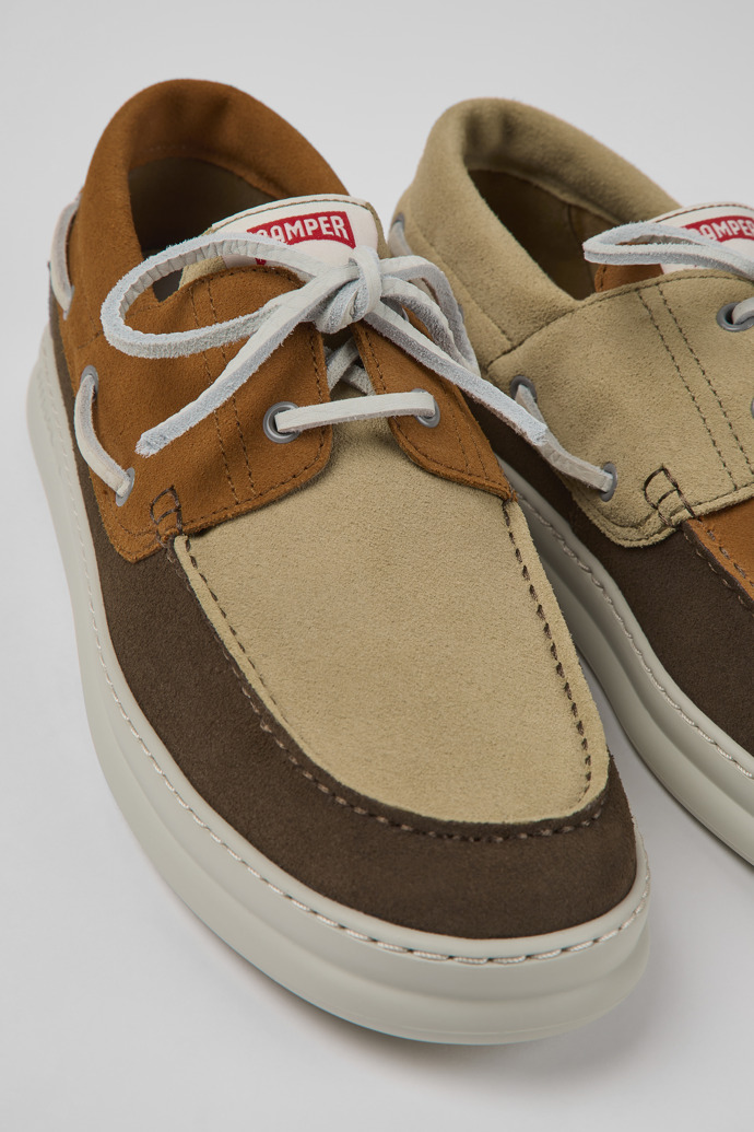 Close-up view of Twins Multicolored nubuck sneakers for men