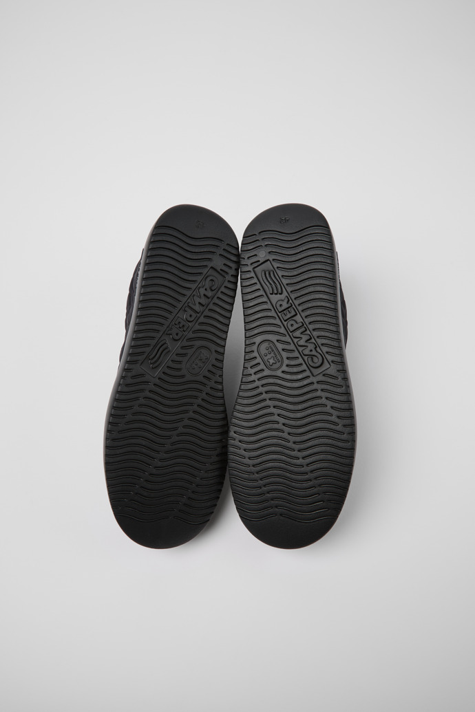 The soles of Runner K21 Black textile sneakers for men