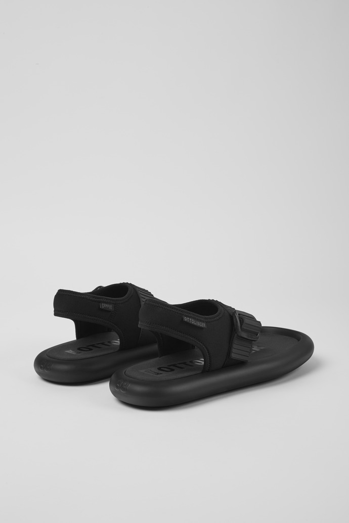 Back view of Ottolinger Black sandals for men by Camper x Ottolinger