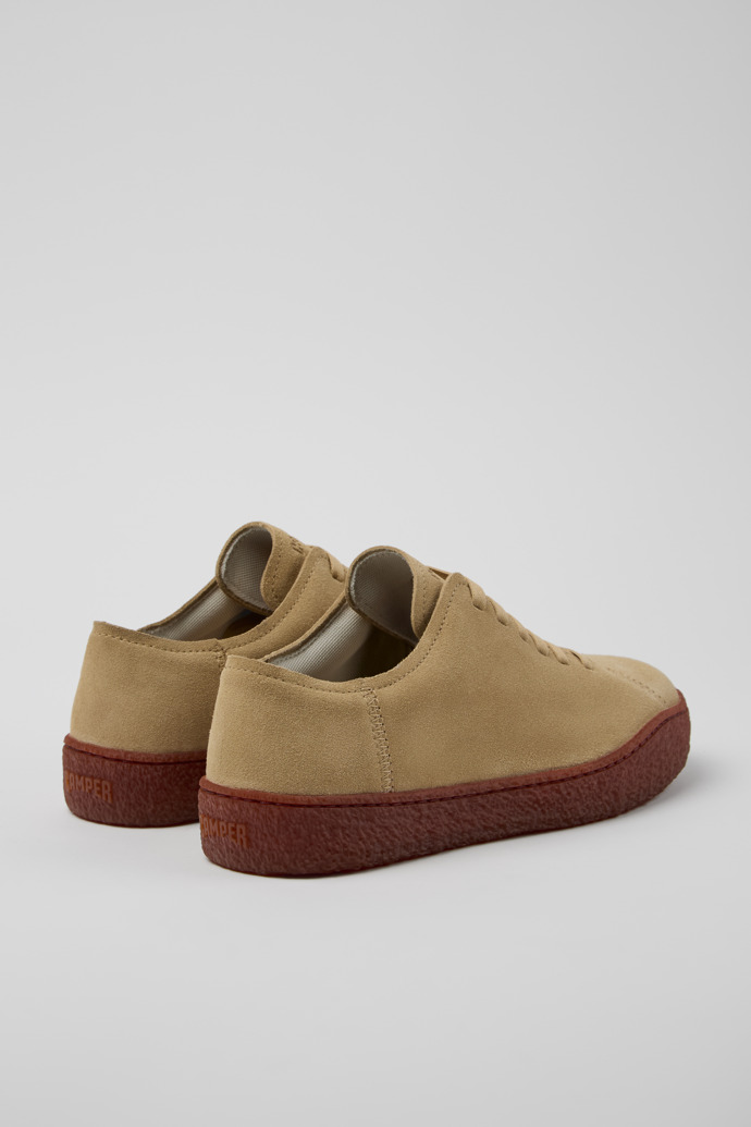 Peu Terreno Beige Nubuck Shoes for Men. arkadan görünümü