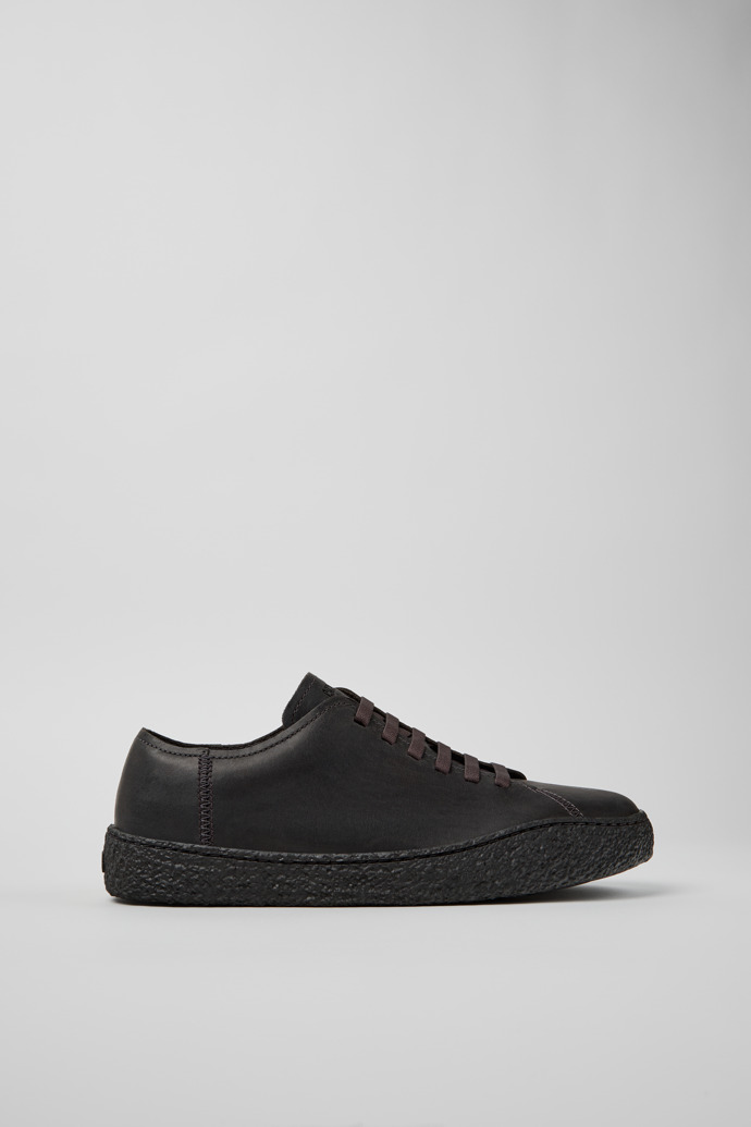Side view of Peu Terreno Gray Nubuck Shoes for Men.