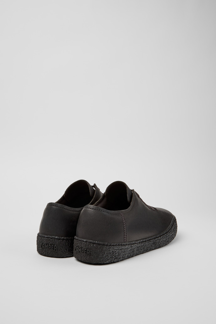 Back view of Peu Terreno Gray Nubuck Shoes for Men.