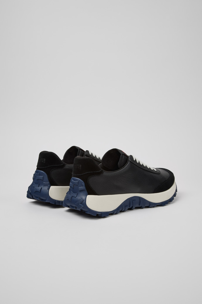 Drift Trail Sneakers negras de piel y nobuk para hombre.