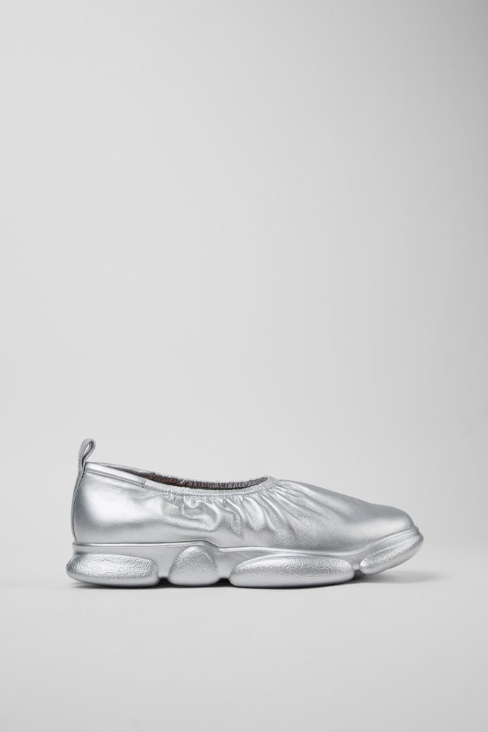 Karst Silver Leather Men's Shoes.側面