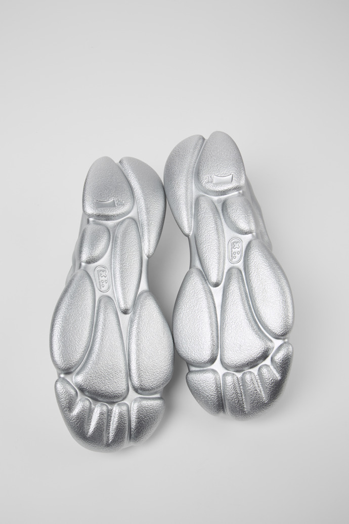 The soles of Karst Silver Leather Men's Shoes.