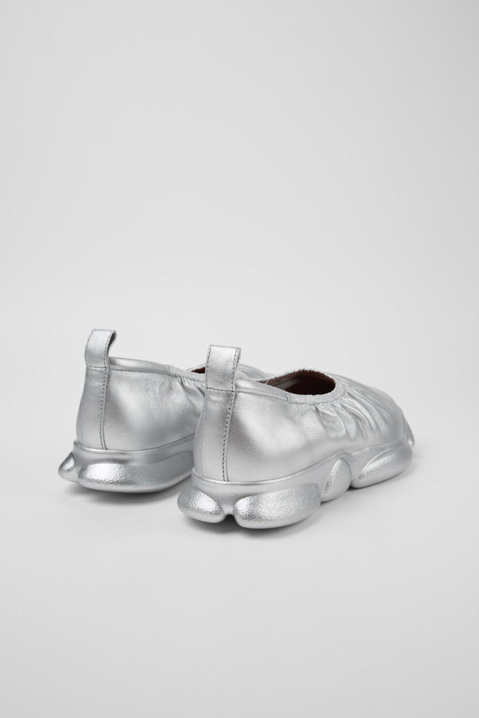 Karst Silver Leather Men's Shoes.後面