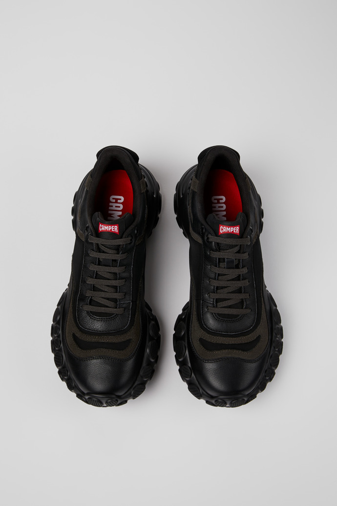 Overhead view of Pelotas Mars Black Textile/Leather Sneaker for Men
