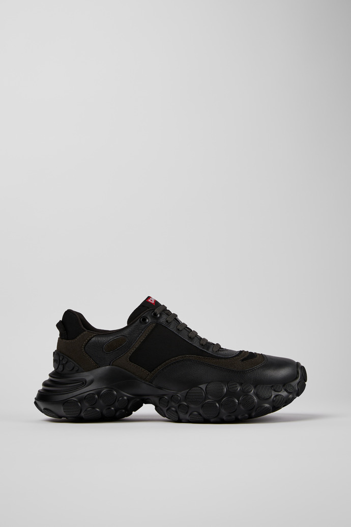 Side view of Pelotas Mars Black Textile/Leather Sneaker for Men