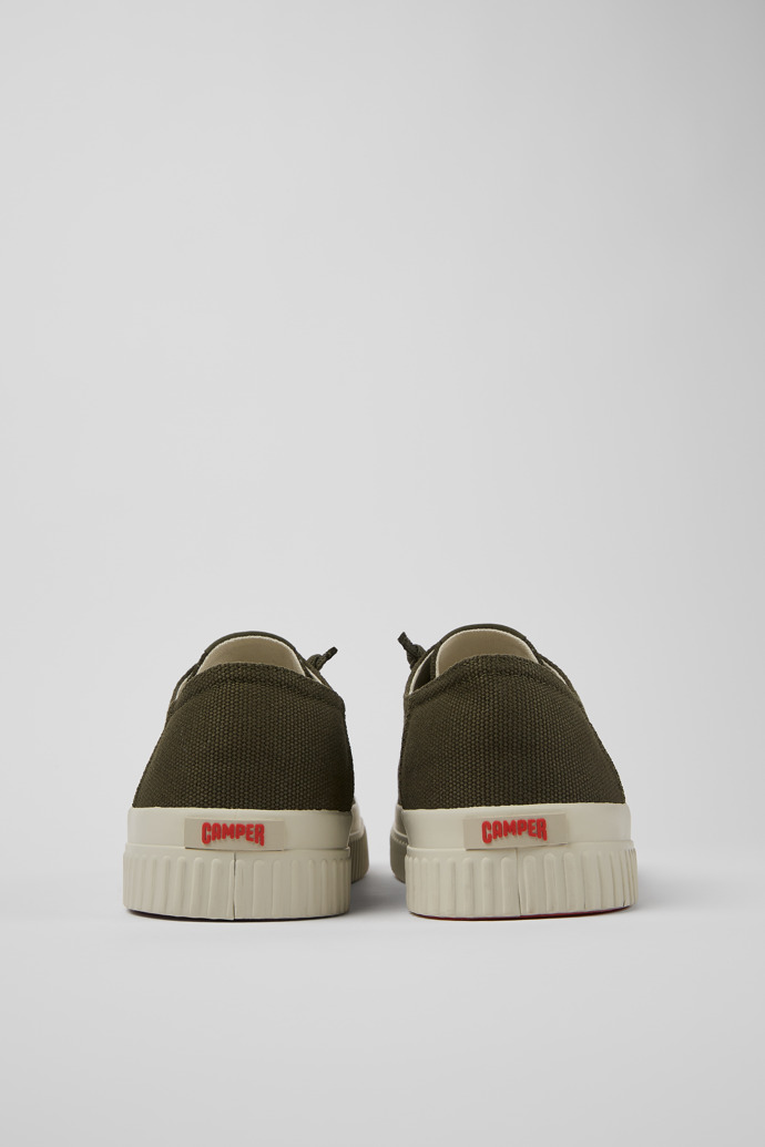 Back view of Peu Roda Green recycled cotton sneakers for men