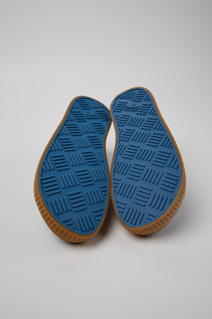 The soles of Peu Roda Blue TENCEL™ Lyocell Sneakers for Men.