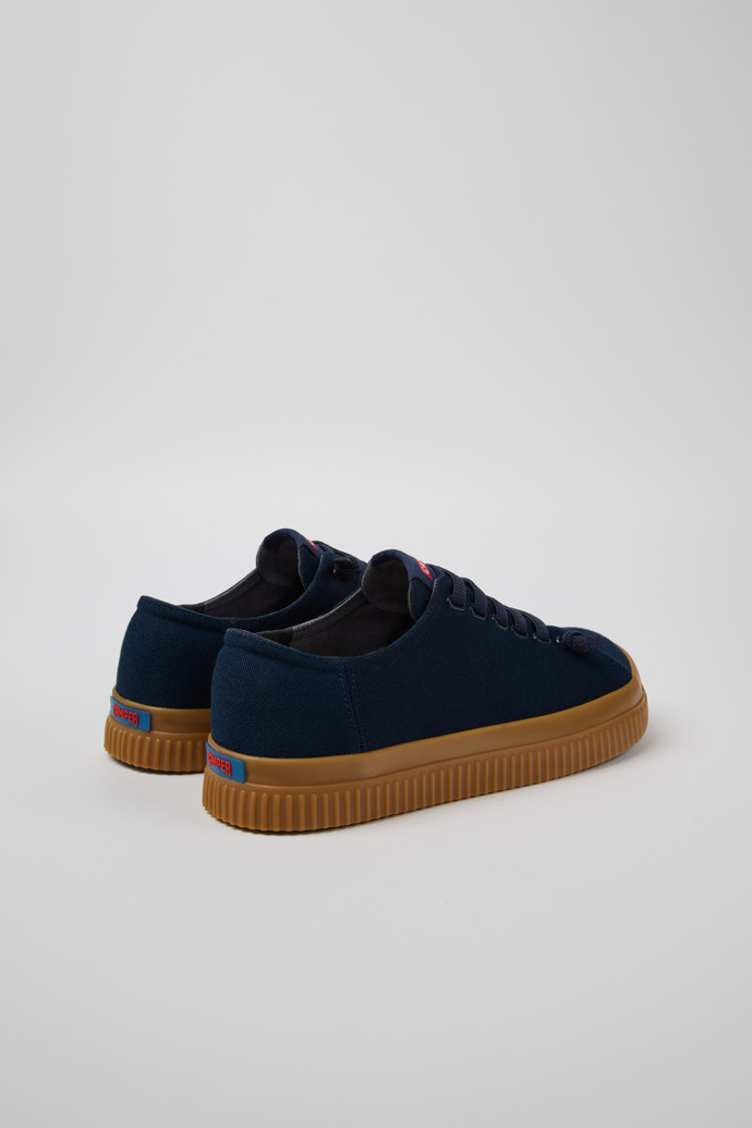 Back view of Peu Roda Blue TENCEL™ Lyocell Sneakers for Men.