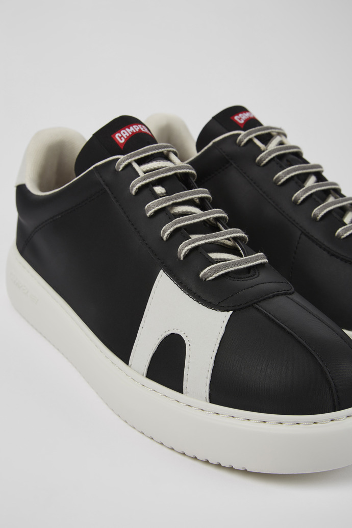 Close-up view of Runner K21 MIRUM® Black MIRUM® textile sneakers for men