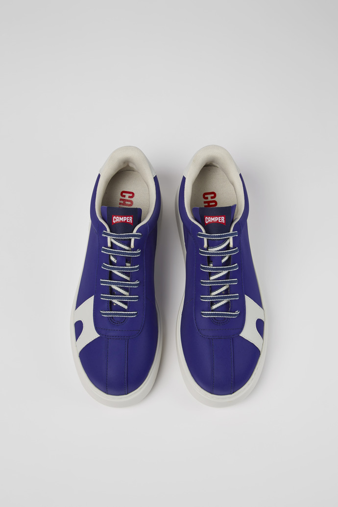 Overhead view of Runner K21 MIRUM® Blue MIRUM® textile sneakers for men