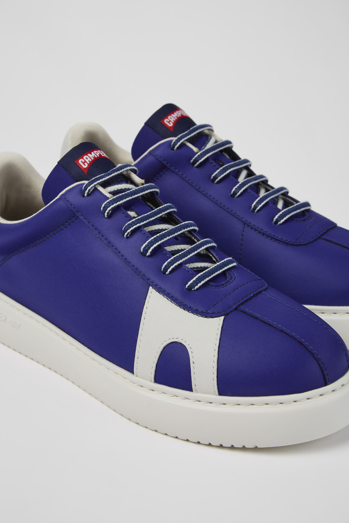 Close-up view of Runner K21 MIRUM® Blue MIRUM® textile sneakers for men