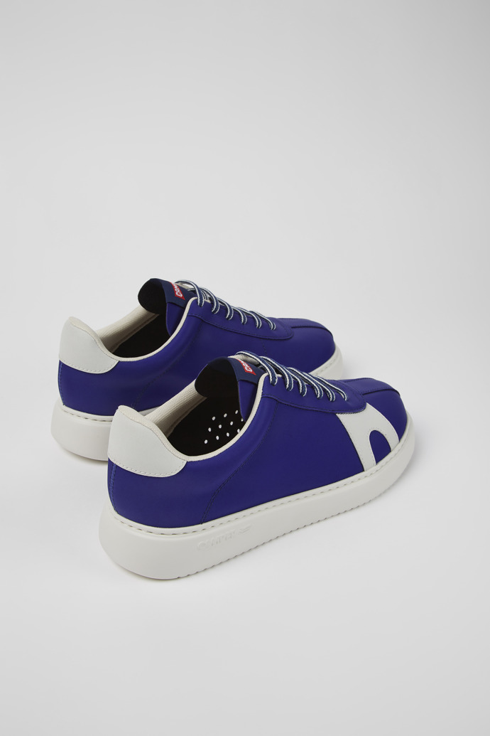 Back view of Runner K21 MIRUM® Blue MIRUM® textile sneakers for men