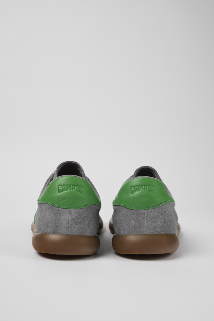 Back view of Pelotas Soller Gray Nubuck/Leather Sneaker for Men