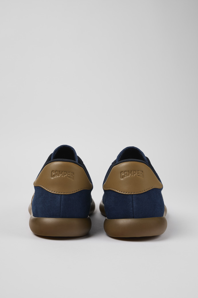 Back view of Pelotas Soller Blue Nubuck/Leather Sneaker for Men