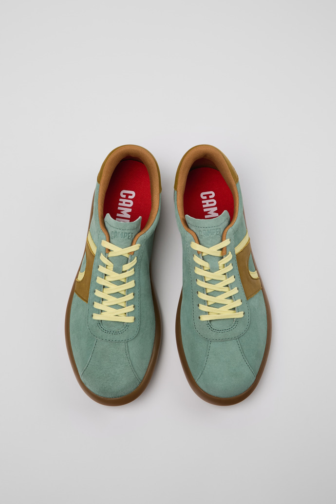 Overhead view of Pelotas Soller Multicolor Nubuck and Leather Sneakers for Men.